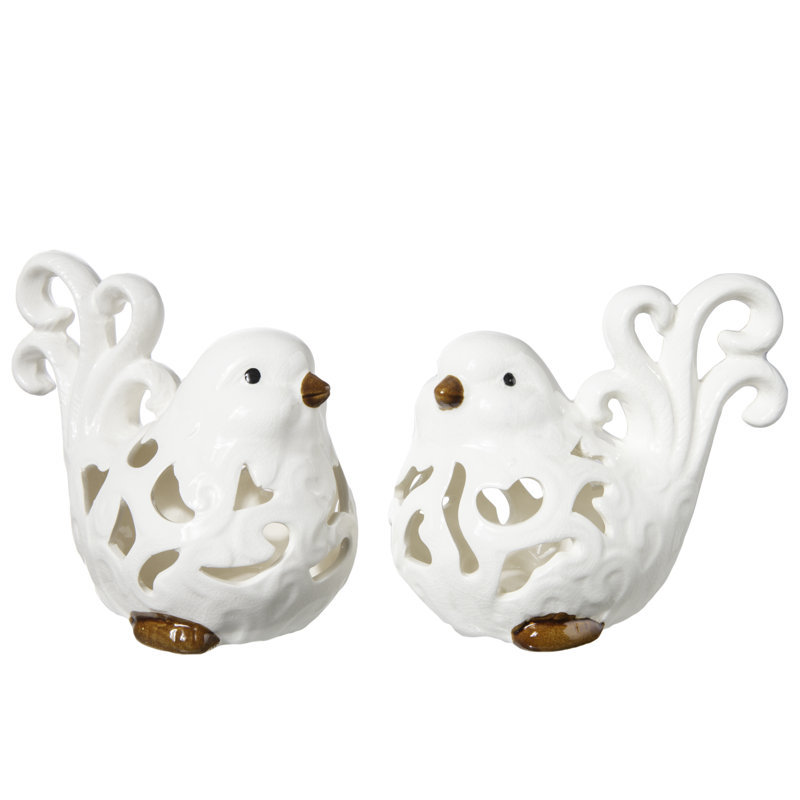 Ensemble de 2 figurines en forme d’oiseau cardinal Mirelle