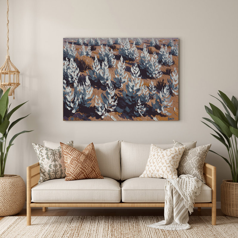 «Southwestern Plants Sagebrush 192», art mural en métal gris