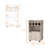 Wood Bar Cart With Built-In Bottle Holders And Smooth Wheels Dining Room Multiple Compartments Accessibility-776223611
