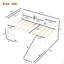 Lit mezzanine simple avec tablettes de rangement, lit mezzanine inférieur en bois massif avec lumières à DEL et garde-corps pleine longueur-2096145868