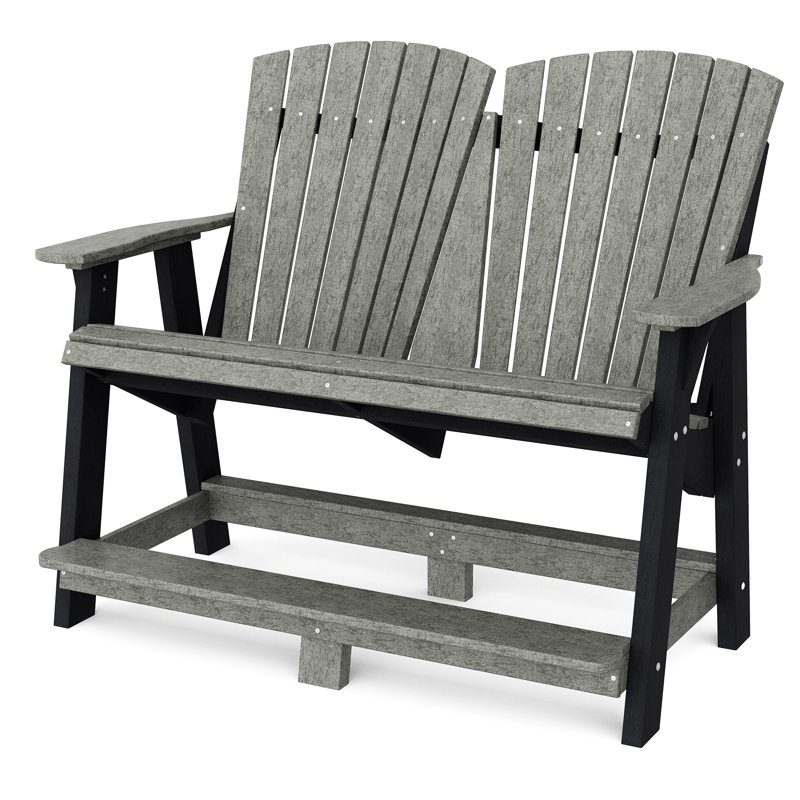 Heritage Double High Adirondack, Dark Gray/Black