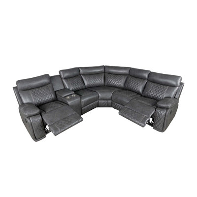 Fauteuil inclinable manuel de cinéma maison avec porte-gobelet, canapé inclinable avec rangement en PU pour le salon, le cinéma maison