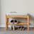 Natural Solid Wood Shoe Bench-534249835