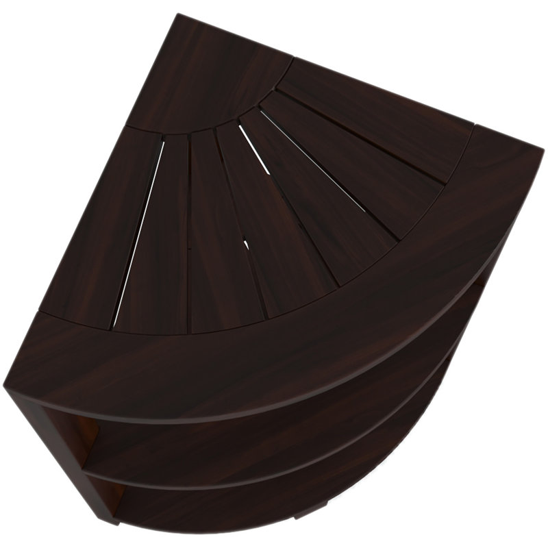 Kai Solid Wood Freestanding Bathroom Shelves, Mocha