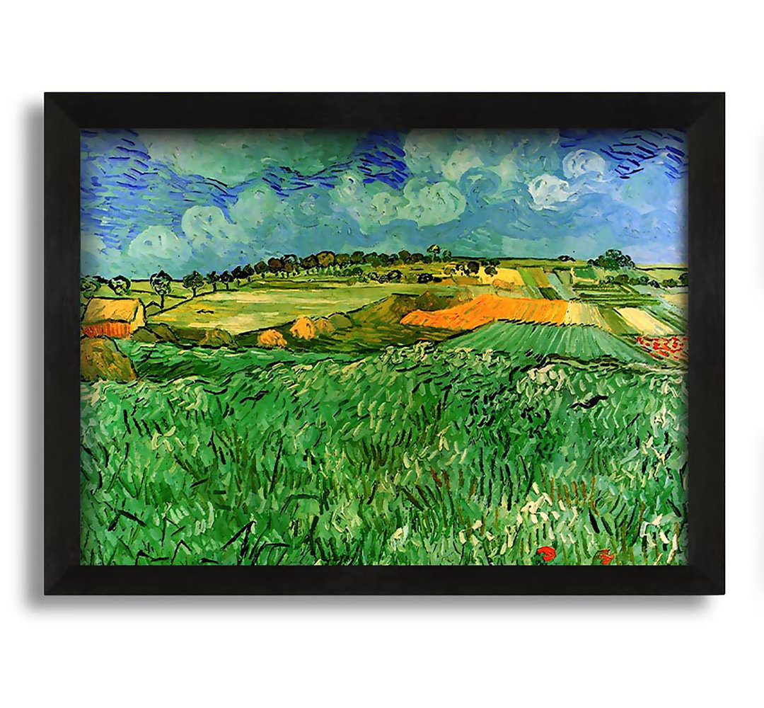 Gerahmtes Leinwandbild Plain Near Auvers von Van Gogh