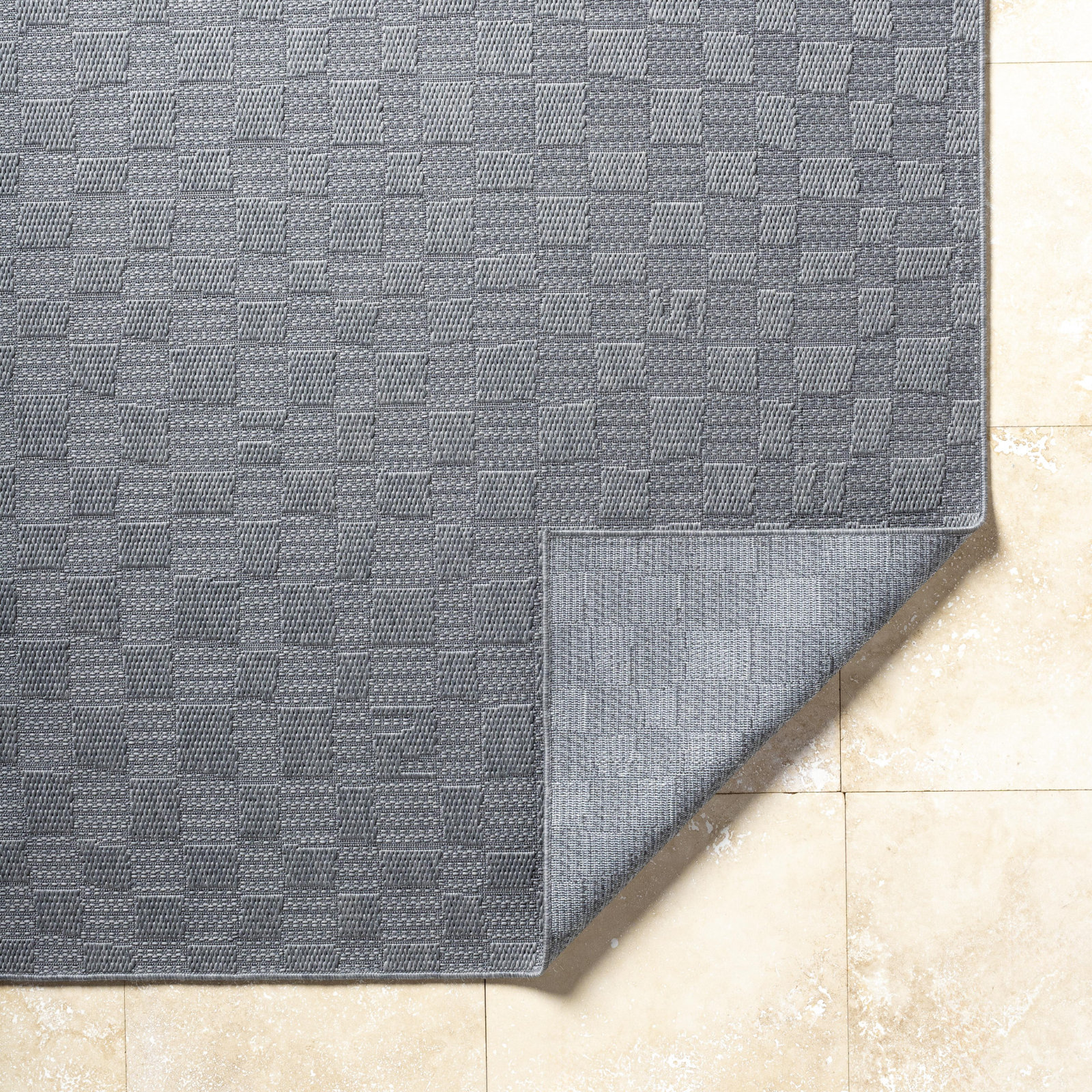 Winn Checkered Rug, Rectangle 5'3" x 7'