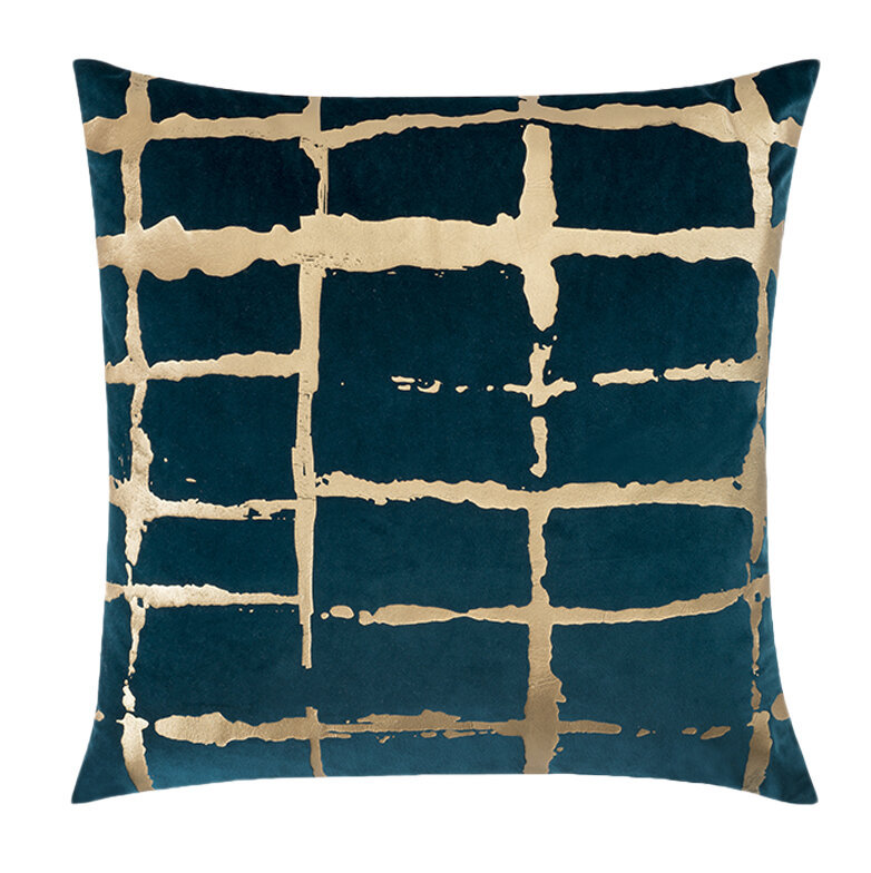 Oslo Square Velvet Pillow Cover & Insert, Teal