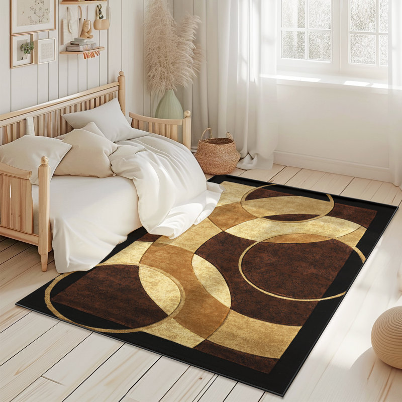 Mccampbell Performance Abstract Indoor Rug, Rectangle 3'9" x 5'3"