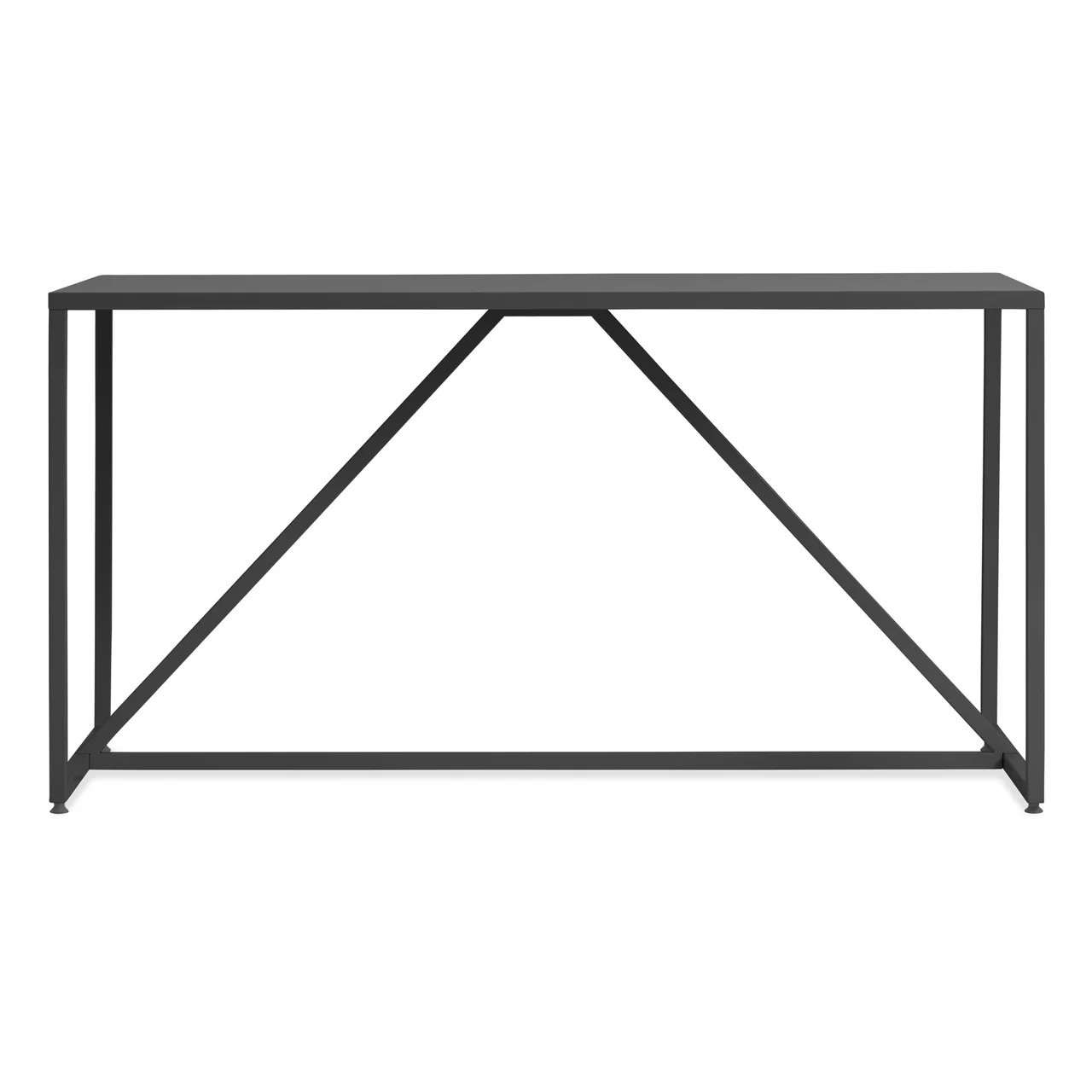 Strut Dining Table, Slate, 28" W x 56" L, Standard (29" Height)
