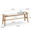 Ensemble de table et chaises design en chêne naturel, convenant à la salle à manger, à la chambre à coucher et à la salle de bain (blanc)-1298187480