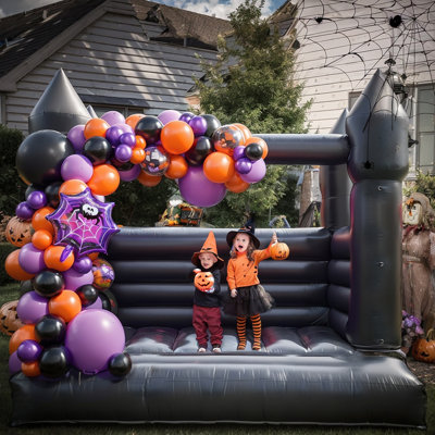 13'x11.5' Bounce House Castle With Air Blower, Pvc Inflatable Bouncy Jumper Wedding Decorations Jumping Bed For Halloween Party Birthday