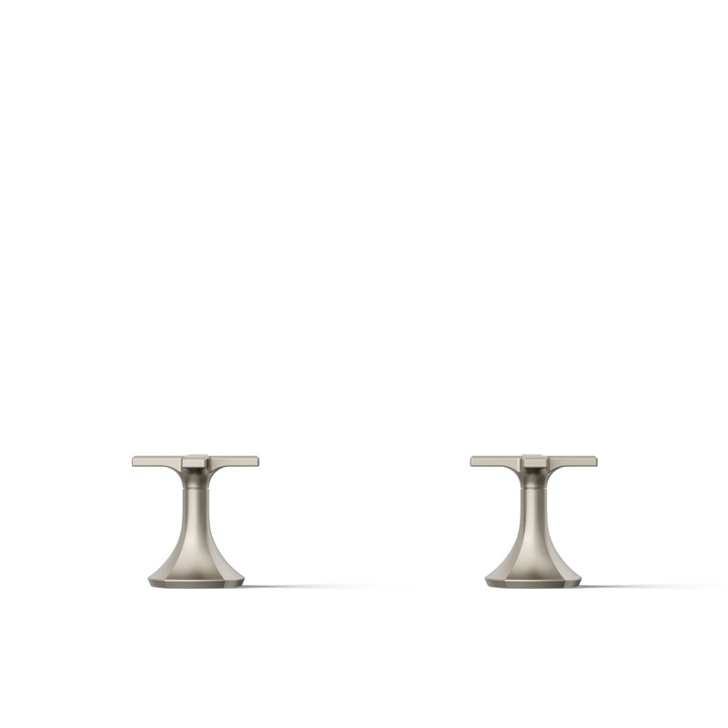 Occasion Cross Bathroom Sink Faucet Handles, 3.12" H x 3" W, Brushed Nickel