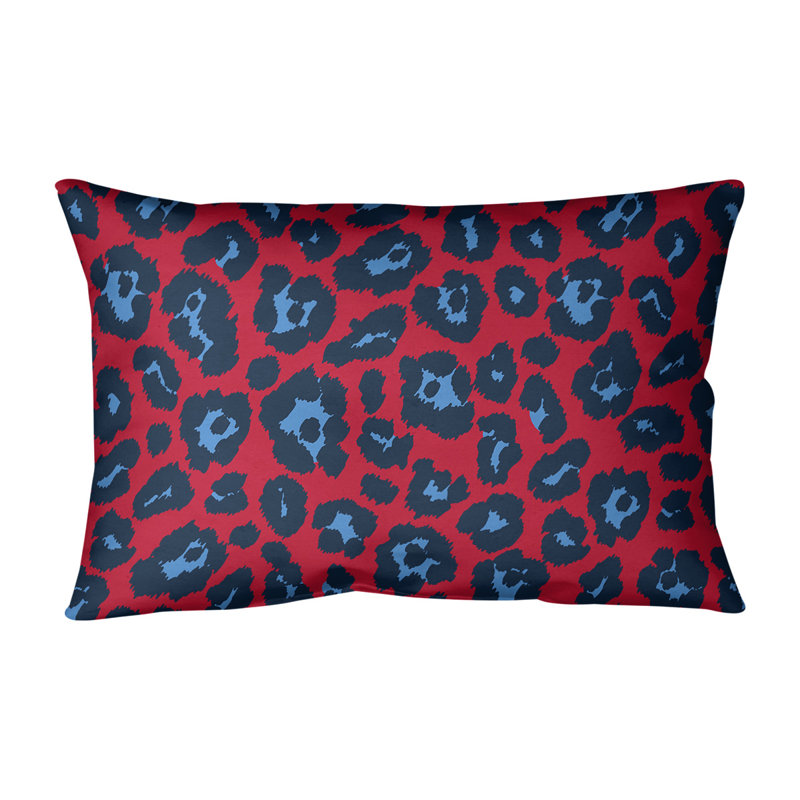 Housse de coussin rectangulaire football Tennessee, Rouge, Faux lin