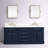 Palace 72" Carrara Quartz Countertop Bath Vanity in Monarch Blue with Faucet and Mirror