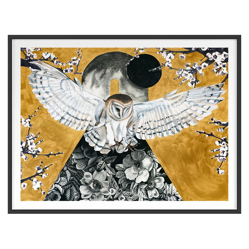 Hibou par Thicket Design - peinture encadrée