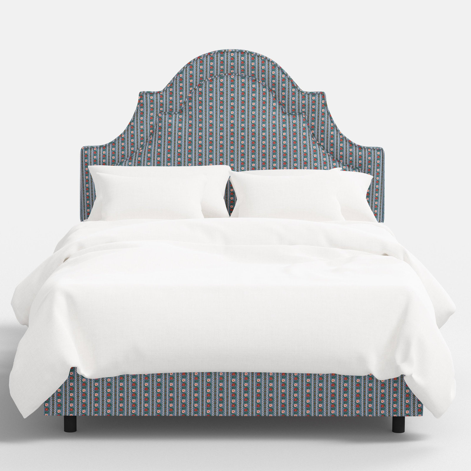 Rifle Paper Co. x Cloth & Company Marion Bed, King, Delphine Slate