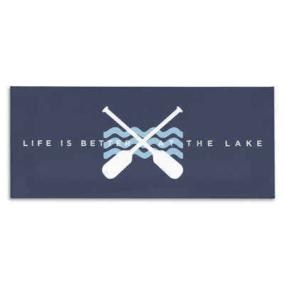 «Life Better At Lake Crossed Oars», art mural par Lil 'Rue
