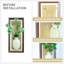 Vase mural en bois 2 pièces