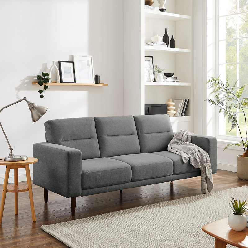 Heros 214.1Cm Square Arms Sofa, Grey