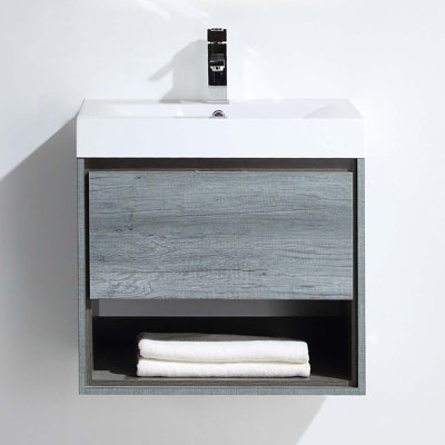 Ensemble de meuble-lavabo mural simple 24 po Dansfield
