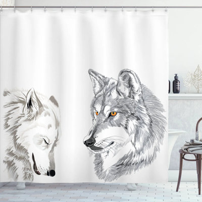 Sketch Shower Curtain with Hooks Included