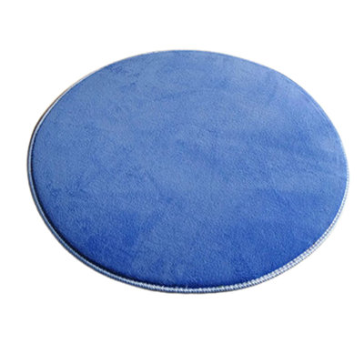 Round Solid Velvet Foam Carpets Area Rug Bedroom Doormat Floor Mat  Mats