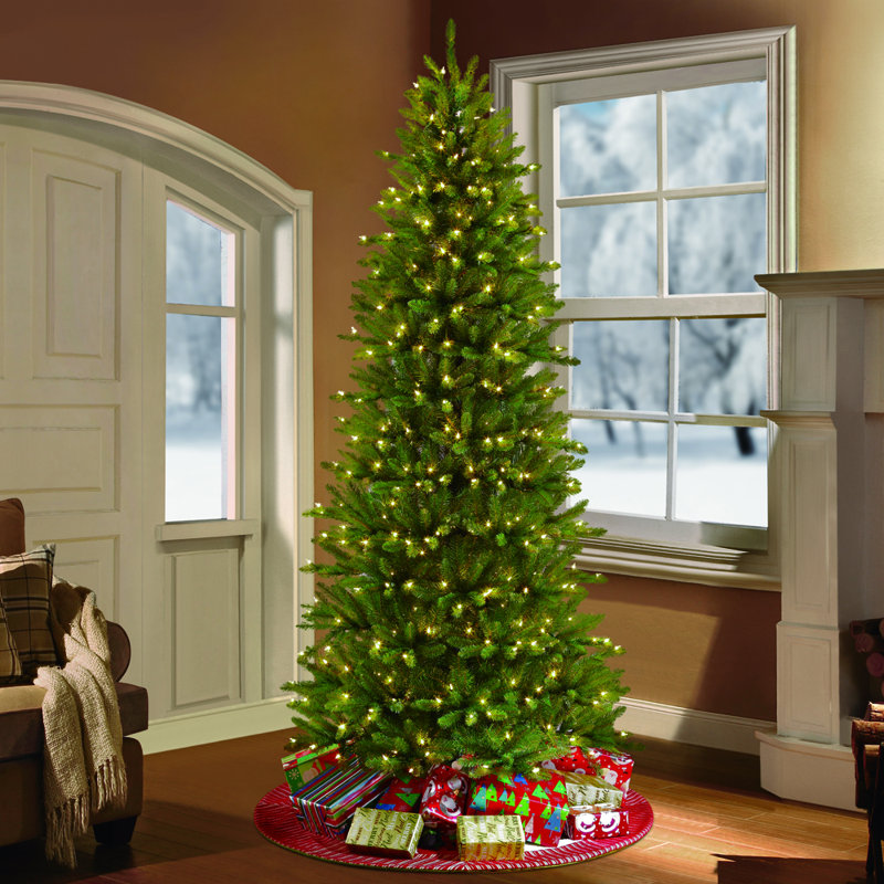 Lighted Artificial Fir Christmas Tree, 12ft H