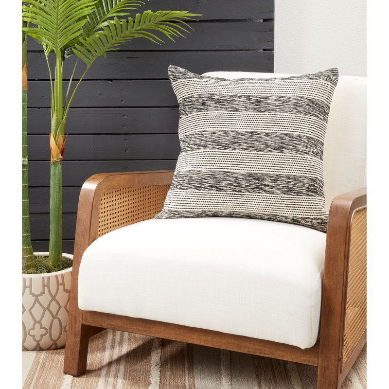 Down-Filled Throw Pillow With Striped Design, Pillow Cover Only - No Insert