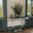 3 Piece Coffee Table Set With Console Table And End Tables With Mirrored Silver U-Base
