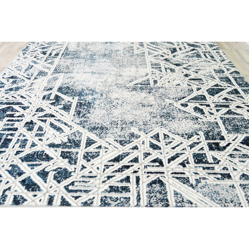 Abstract Indoor Rug, Rectangle 7'9" x 10'9"
