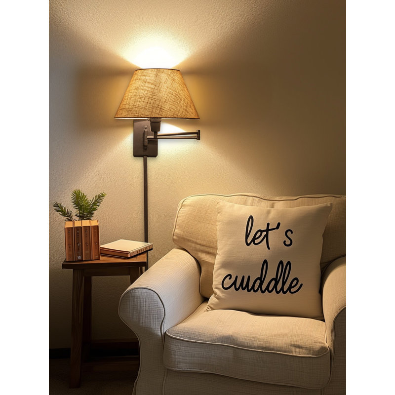 Express Swing Arm Sconce, Black, Latte