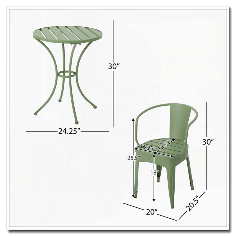3 PC Outdoor Set, Green