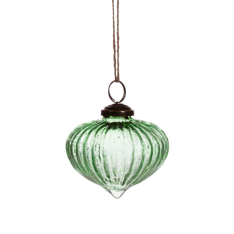 Solid Colour Glass Bauble, Green