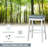 Alaaddin Upholstered Counter Stool with Solid Wood Frame-479155301