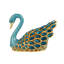 Boîte à bijoux en métal émaillé Swan