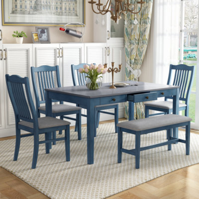 Eriannah Square 35.4'' L x 59'' W Dining Set -  Red Barrel StudioÂ®, AE2A9CA21E7549B3BBAA876B01C76011