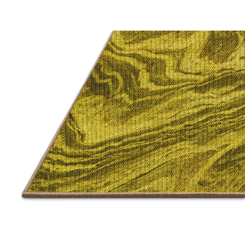 Tapis abstrait vert olive, Rectangle 3 pi x 5 pi