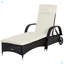 Chaise longue d'extérieur en osier à dossier réglable en rotin de polyéthylène à 5 niveaux avec dossier en osier-91185162-91185167