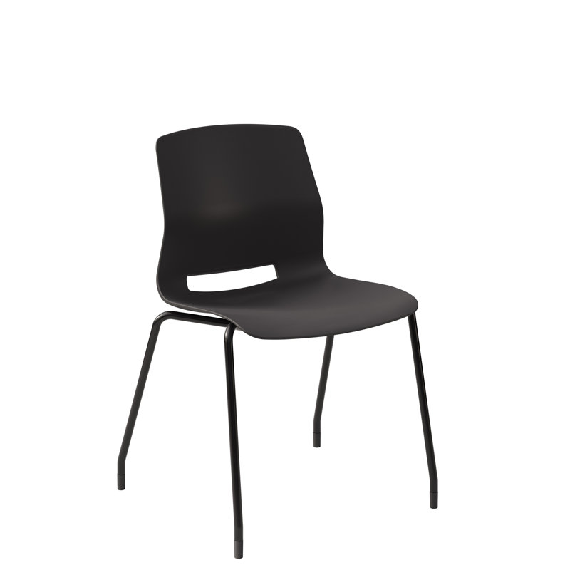 Imme Armless Stackable Chair, Black