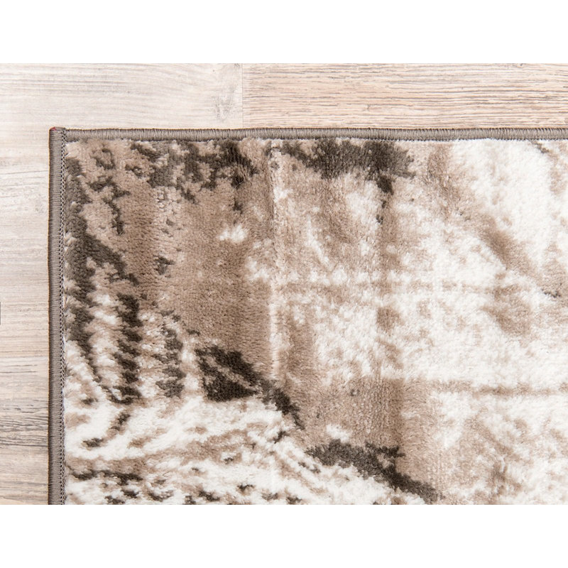 Transitional Ahron Area Rug Chestnut Colour, Runner 2' x 13'