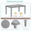 Table de salle à manger en bois pour 4 personnes, table de salle à manger pour petits espaces-1701135442
