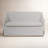 Dana Heights 60" Slipcovered Dining Settee with Casters & Upholstered Cushion