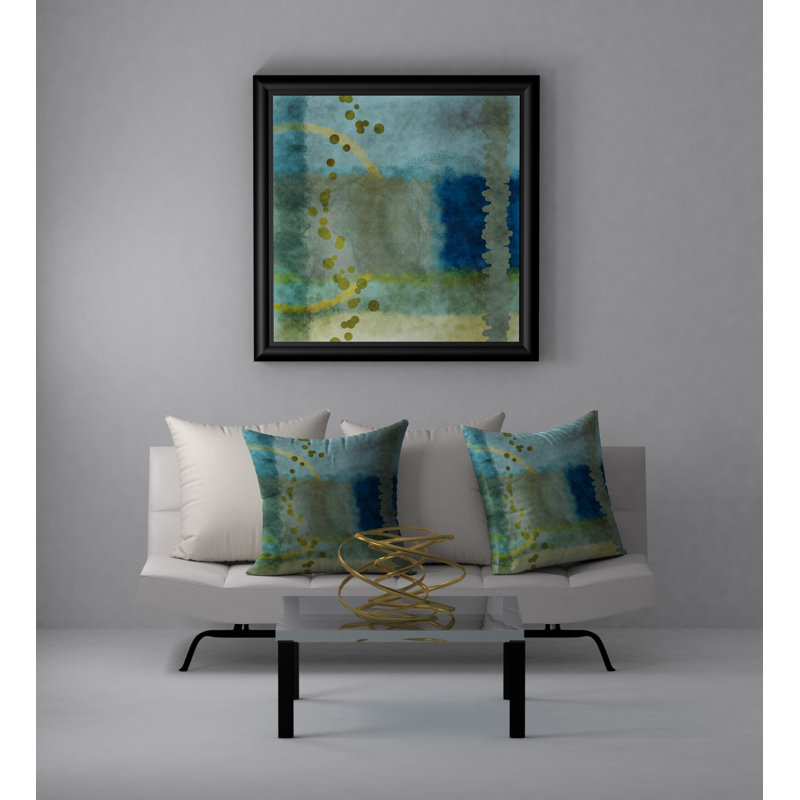 Abstract Throw Pillow, 24" H x 24" W