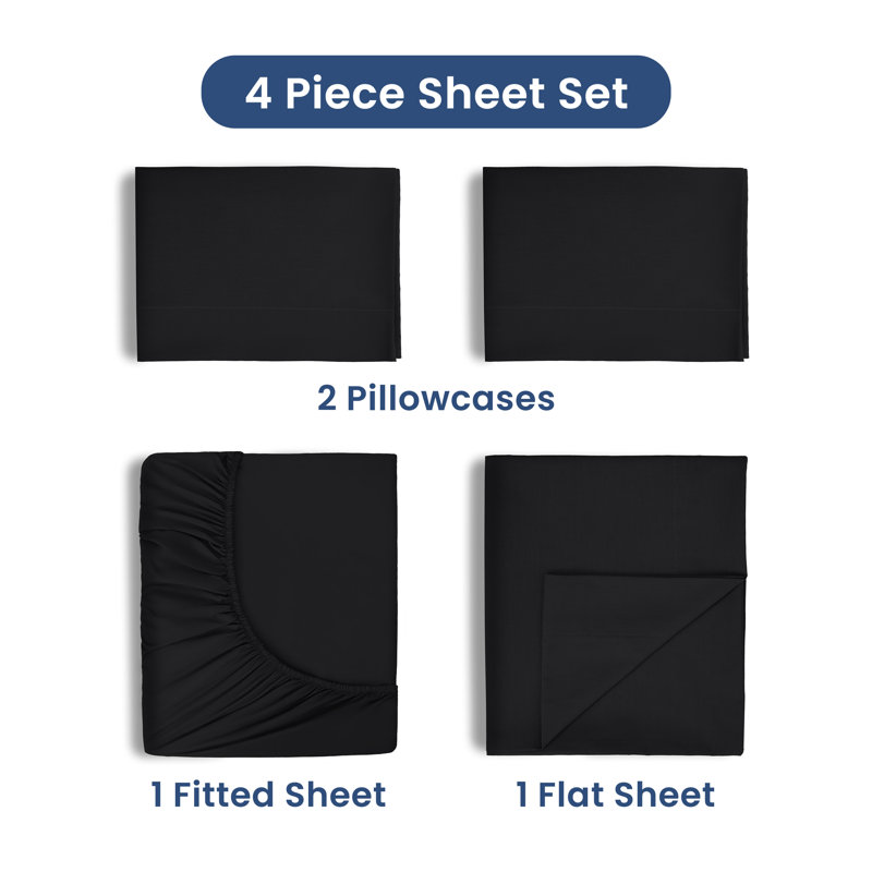 Martex 225 Thread Count Bed Sheets Light Weight, Soft Breathable Sheets, Brushed Cotton Rich Blend, Secure Fit, Wrinkle Resistant, Durable, Easy Care & Comfy Sheets