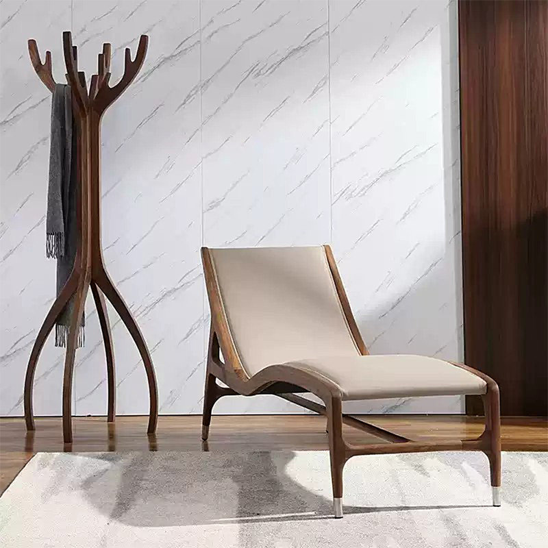 Chaise ergonomique en bois de frêne, Brun, Kaki