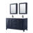 Daria 60 " W Freestanding Standard Free Standing Single Double Vanity Bathroom Vanity With Carrara Marble Top with Mirror-97961479-97961484