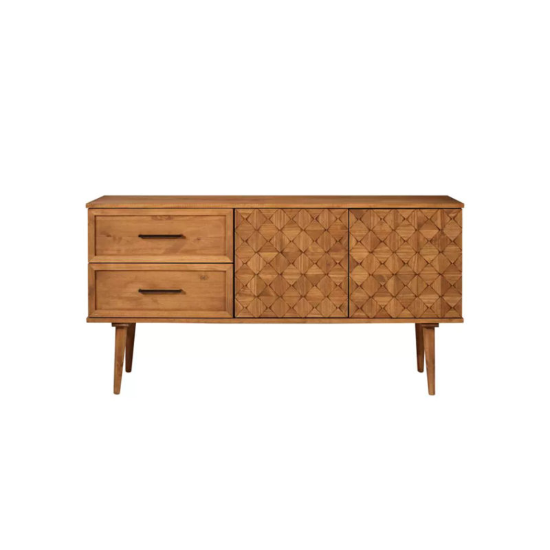 Armoire d'appoint en bois massif Boxwood, Brun clair