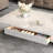 Simple rectangular rock slab floating coffee table-104732928