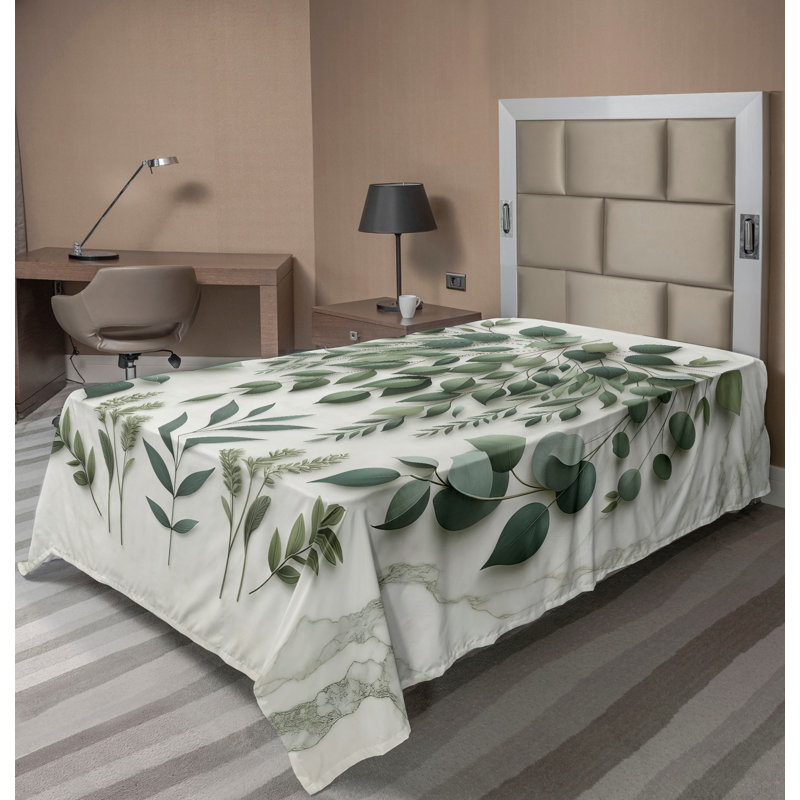 Polyester Floral Flat Sheet, Twin XL