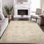 Mona Power Loom Polyester/Polypropylene Plastic Geometric Area Rug in Beige/Light Blue-1761635764
